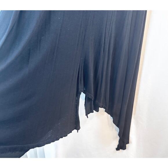 Gigi Moda Italy Black Sleeveless Tunic Top Uneven Hem L - Picture 3 of 4